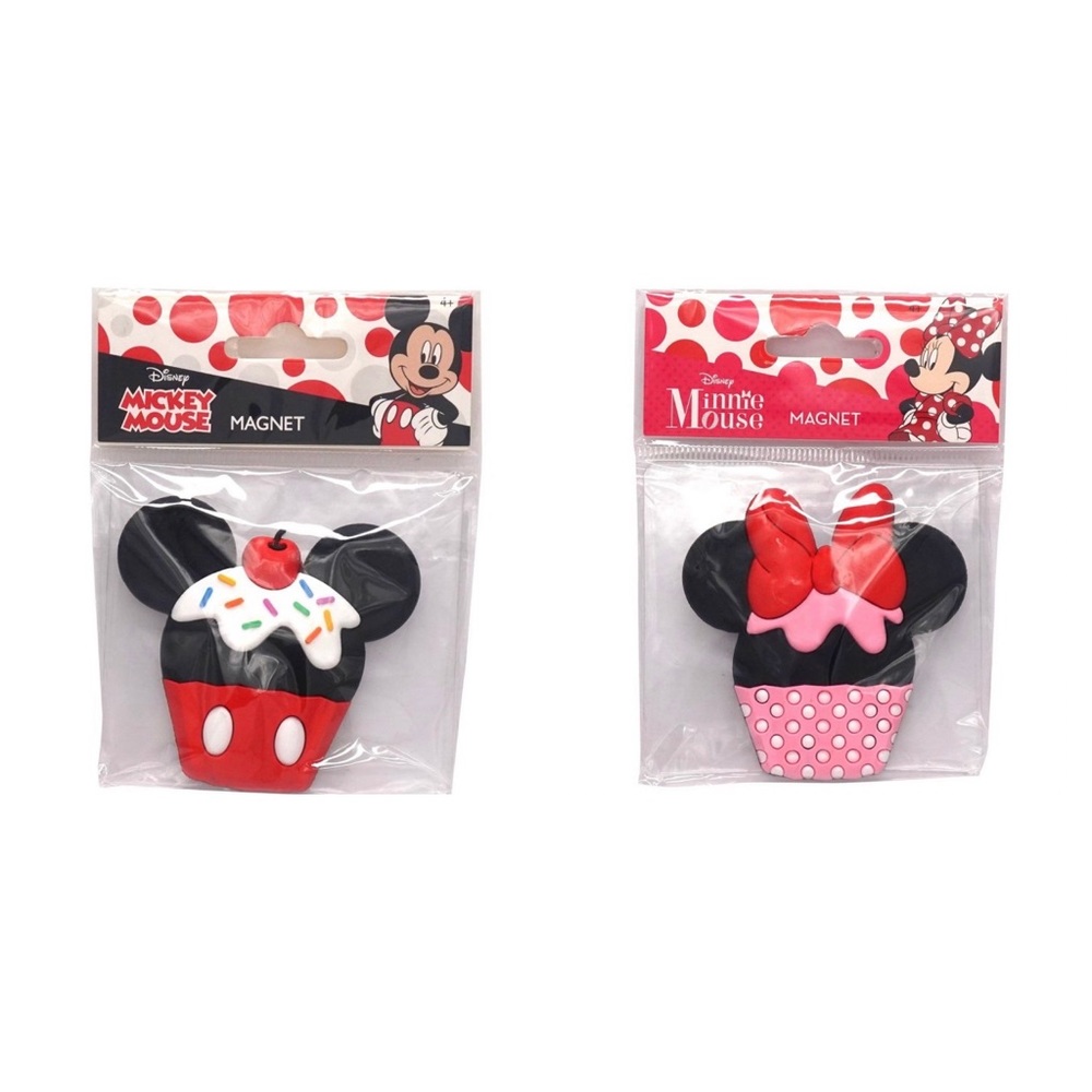 Disney Mickey Mouse and Minnie Mouse Cupcake magnet set